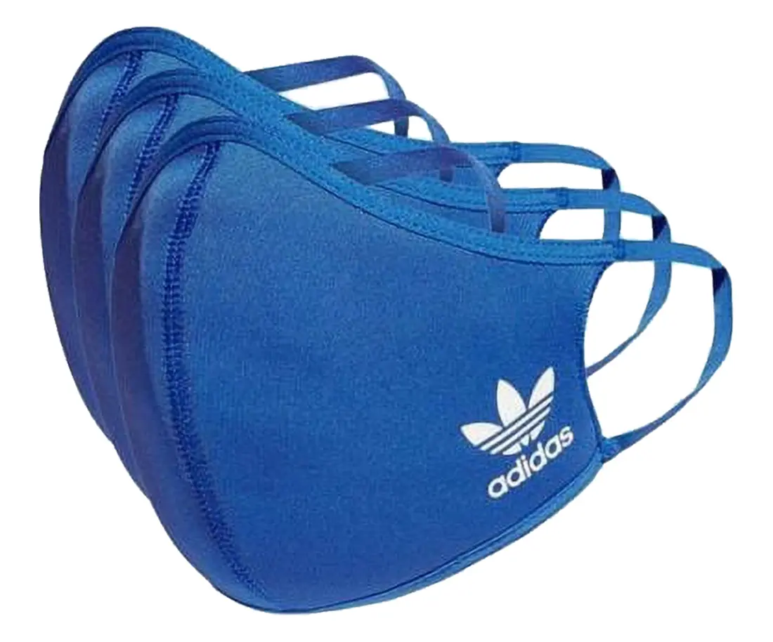 Adidas Unisex Face Mask, Solid Sport Style in Soft Fabric, Reusable and Washable for Daily Activewear, 1 Size, One Size