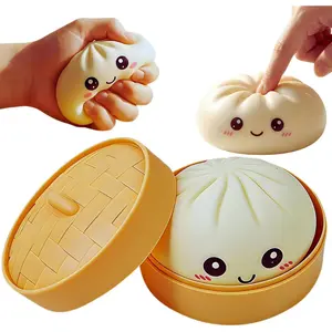 Dumpling Squishy Mystery Box 2026 Upgraded White - Dumplings Squishes for Adults Teens Squeeze Easter Basket Stuffers & Stocking Stuff