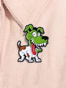 The Mask Animated Series Enamel Pin Green Mask Dog Metal Brooch Lapel Backpack Badge Fashion Jewelry Accessories Gift for Friends Clip