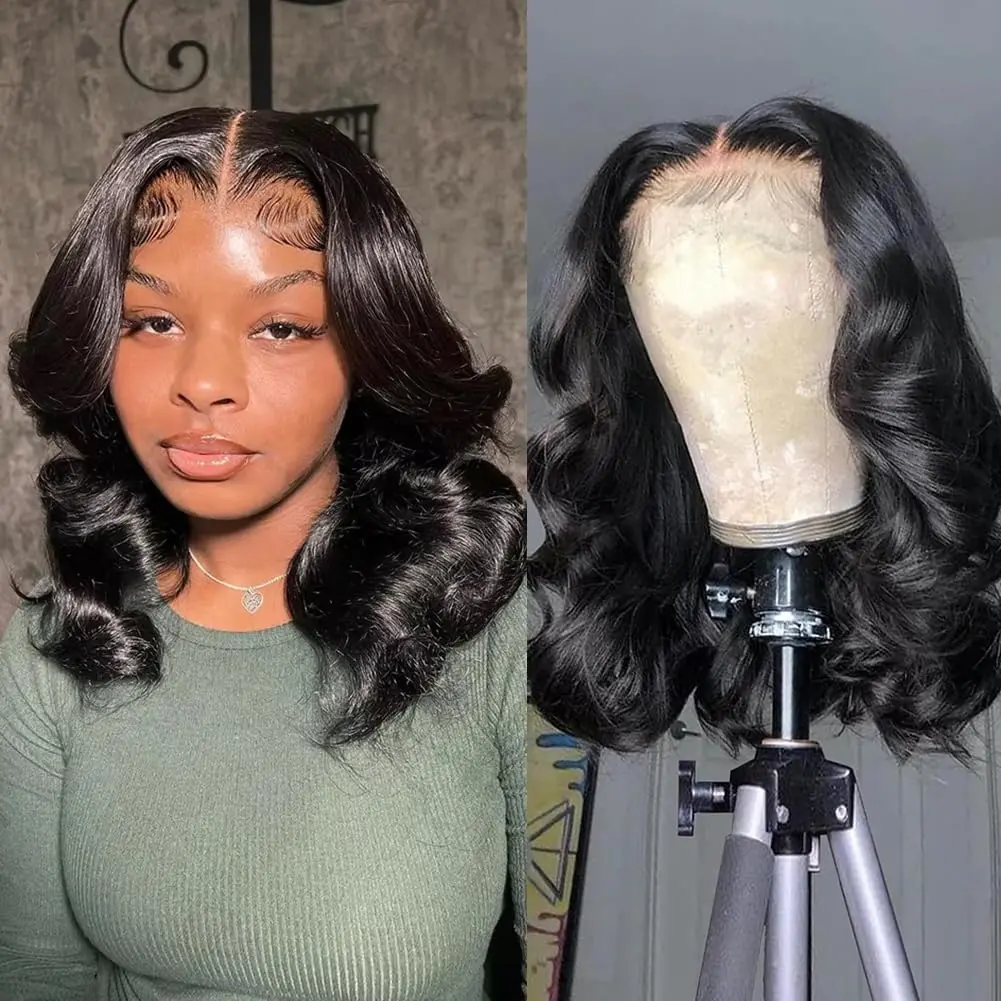 Bob Wig Human Hair 13x4 Body Wave Lace Front Wigs Human Hair  display picture 1