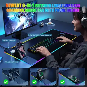 2026 new XXL New RGB Glowing Colorful Waterproof Mouse Pad Gaming Desk Mat Computer Gaming Mat Waterproof Laptop Writing Pad for Office, Home