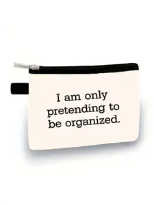 Humorous Self-Deprecating Zipper Wallet, Fun Text Storage Bag, Ideal for Daily Use, Unique Gift for Joke Lovers, Creative Present for Workers