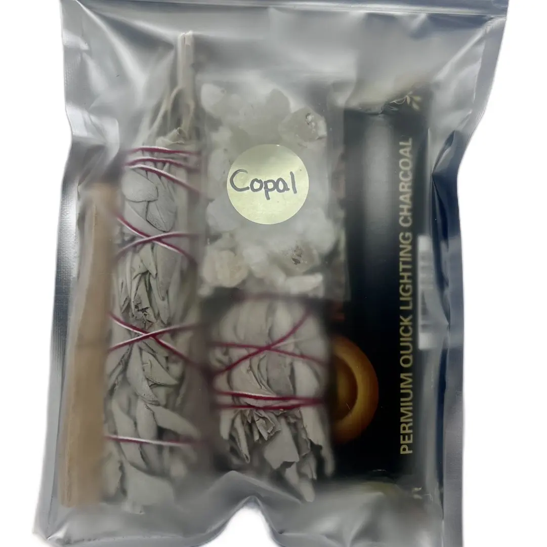 Energy Limpia Combo with Sage Wand, Torch, Palo Santo, Copal and Charcoal Tablets