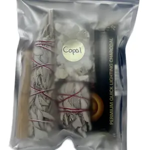 Energy Limpia Combo with Sage Wand, Torch, Palo Santo, Copal and Charcoal Tablets