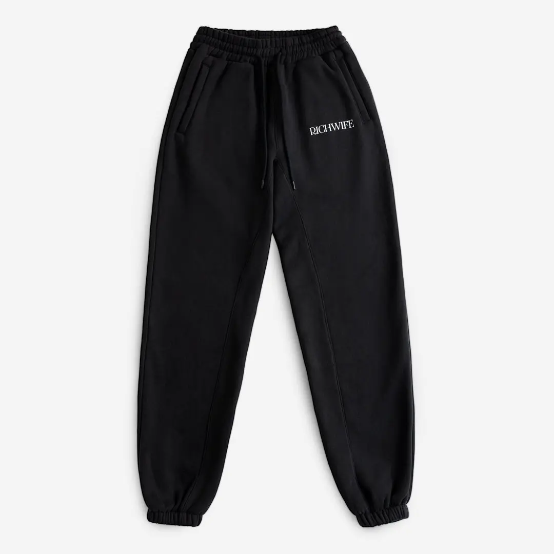 Richwife Women's Cozy Warm Cotton Blend Sweatpants - Casual Street, Athletic Sporty Jogging Pants, Athleisure Bottoms (Black), Gym Workout Pants, Exercise Athletic Activewear, Cozy Warm Sweatpants, Joggers Sweatpants, Athletic Sporty Sweatpants