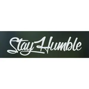 Stay Humble USA Car Sticker Decal Truck Windshield Banner Sticker 7x3 inches - White Letters Die Cut Vinyl