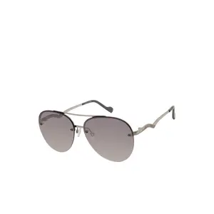 Rimless Metal Aviator Sunglasses in Silver