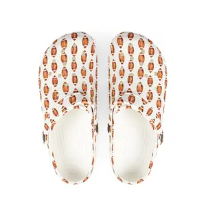Printed EVA Foam Clogs — All-Over Football Design