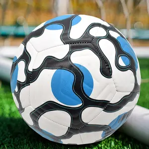Professional Size 5 Soccer Ball, Durable and Explosion-Proof, Motorcycle Stitch PU Material, Blue, Outdoor Match and Training Use
