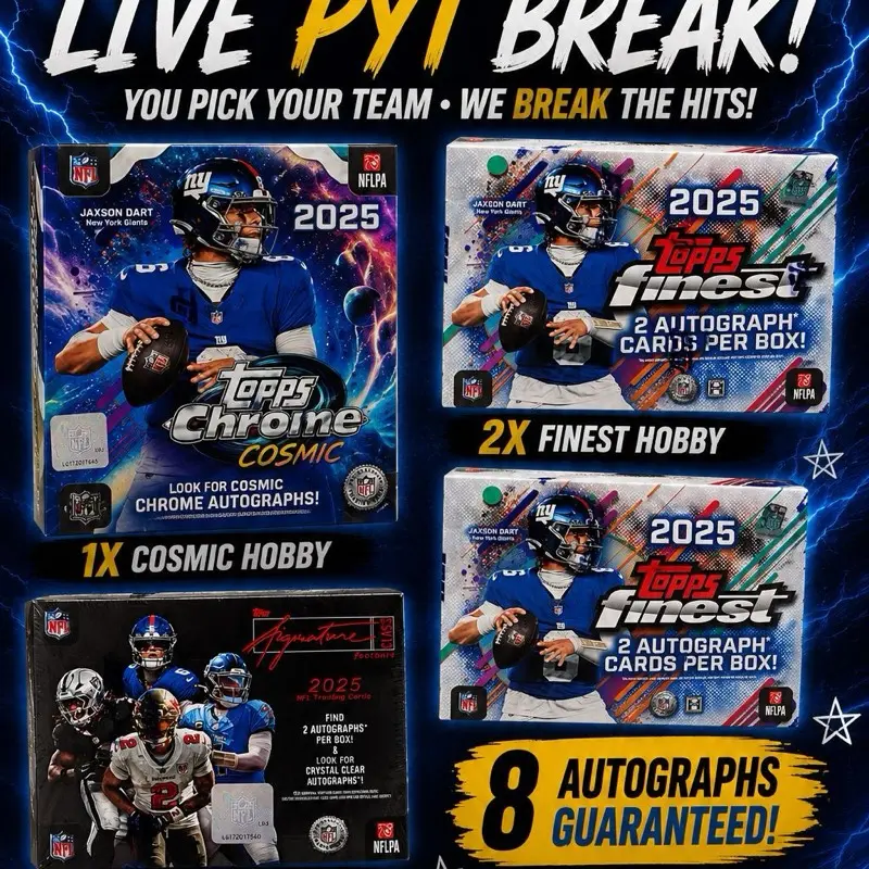 Break 265 - 2025 Topps (1) Cosmic, (1) Signature Jumbo, (2) Finest Hobby