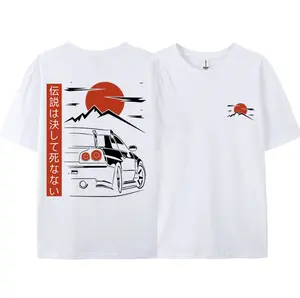 Japanese Style Car JDM Culture 2 Sided T-Shrit | GTR Racing T Shirts, Men Women Street Wear, Cotton Couple Tops Tees