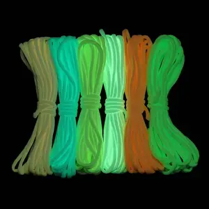 9-Strand Glow-In-The-Dark Paracord, 550lb, 4mm, 10m/393.7in Nylon Tactical Survival Parachute Cord, Glow-In-The-Dark Outdoor Hanging Rope, Camping Tent Rope, EDC Glow-In-The-Dark Kit