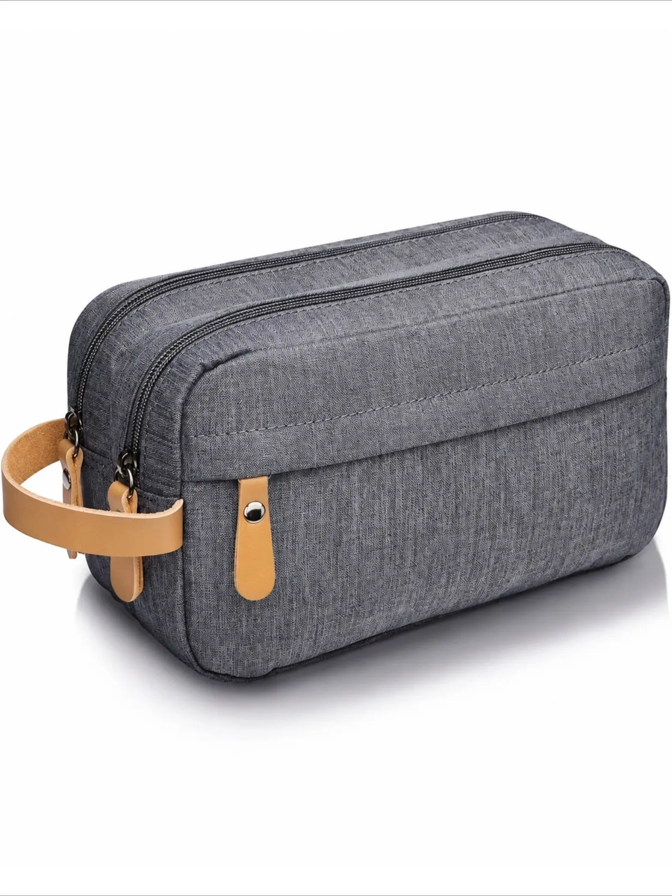 Foldable Men's Travel Toiletry Bag, Toiletry Pouch, Travel Pouches for Toiletries, Large Capacity Oxford Cloth Waterproof Bag, Double-Layer Storage for Cosmetics & Toiletries