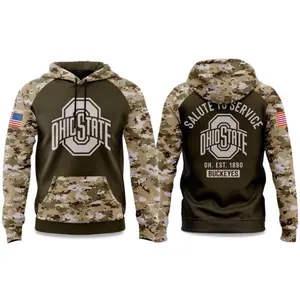 Ohio 2025 Game Day Camo Hoodie, Military Inspired Football Style
