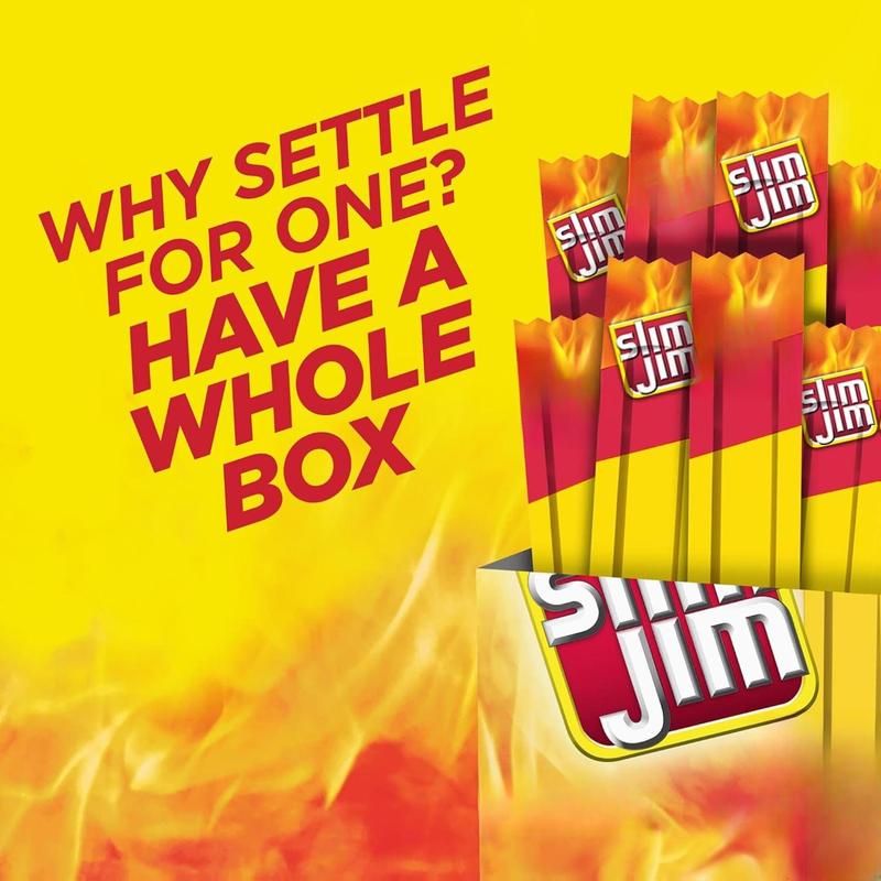 Slim Jim Smoked Meat Sticks, Original Flavor, 6g Protein Per Serving, Snack Size, Stocking Stuffer, 0.28 oz. (26 Count)