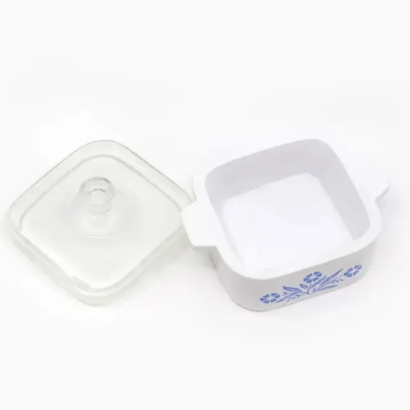 Mini Cornflower Trinket Box, Corning Ware-Inspired Kitchen Design, Glossy, Perfect for Jewelry Storage & Decorative Use, Ideal Gift Option, Home Storage