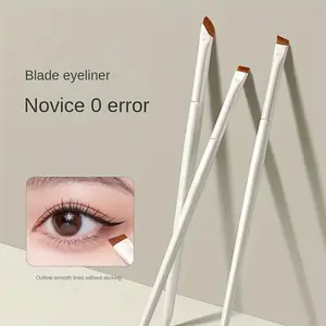 3pcs/set Fine Blade Eyeliner Brush, Flat & Angled Eyebrow Brush, Concealer Brush Eye Makeup Brush