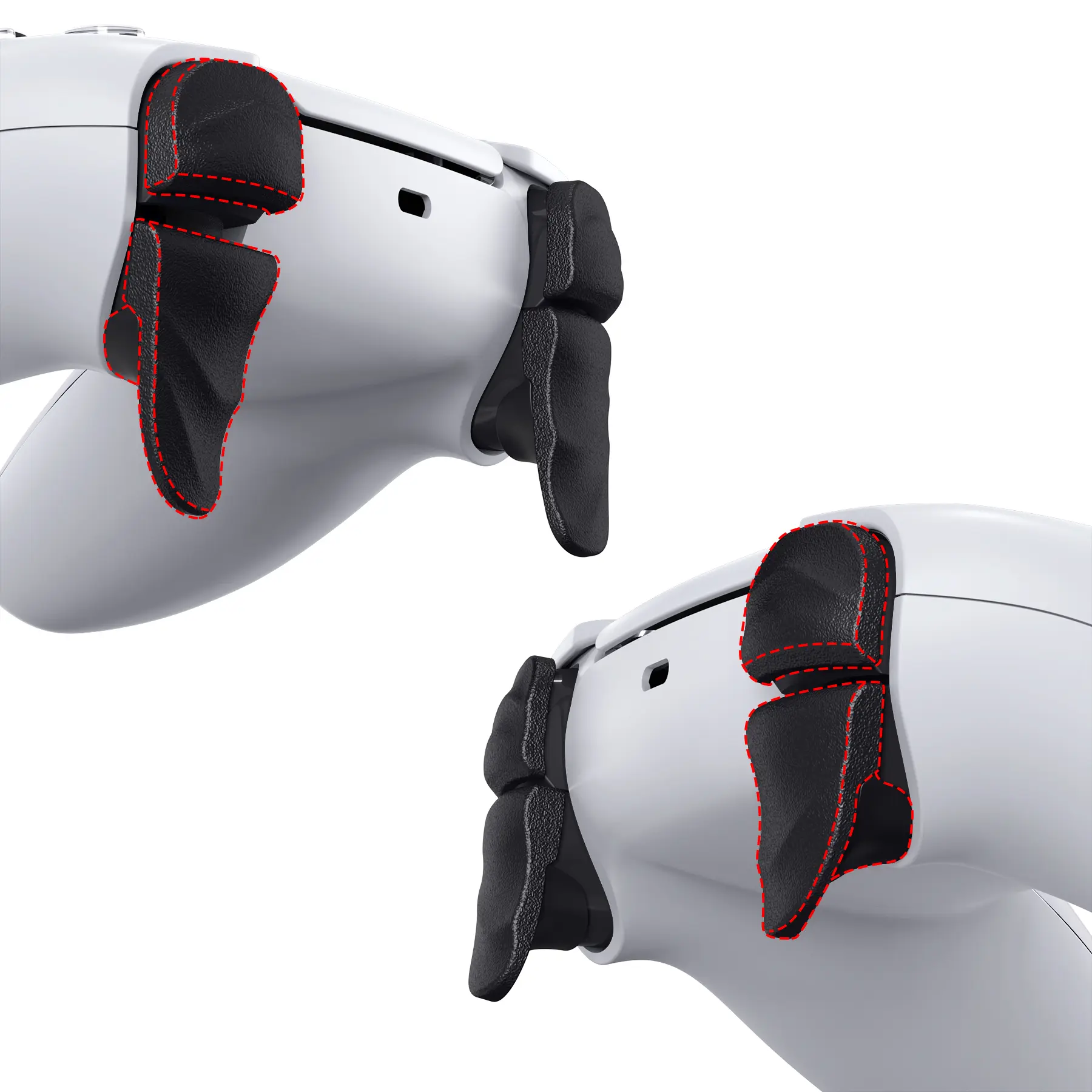 PlayVital Dune 2 Pairs Trigger Stop Shoulder Buttons Extension Kit for PS5 & PS5 Edge Controller & PS Portal Remote Player
