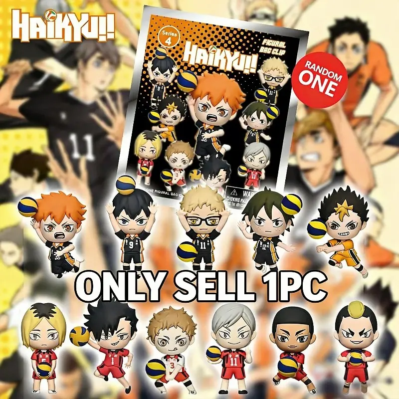 Haikyuu Officially Licensed Blind Box 3D Figurine, Bag Clip Charms