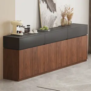 63" Modern Farmhouse Coffee Bar Cabinet - Two-Tone Sideboard with Adjustable Storage, Chic Buffet Table for Home Cafe & Kitchen Organization