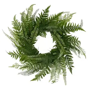 22" Multi Fern Wreath x36 – TT Green