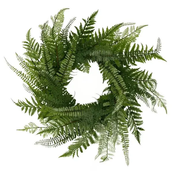 22" Multi Fern Wreath x36 – TT Green