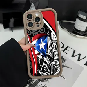 Puerto Rico Flag Graphic Phone Case TPU Shockproof Outdoor Cover for iPhone 17 Air 17 Pro 16 Pro 15 Pro Max 14 Plus 13 Pro 12 11 Pro XS Max X XR