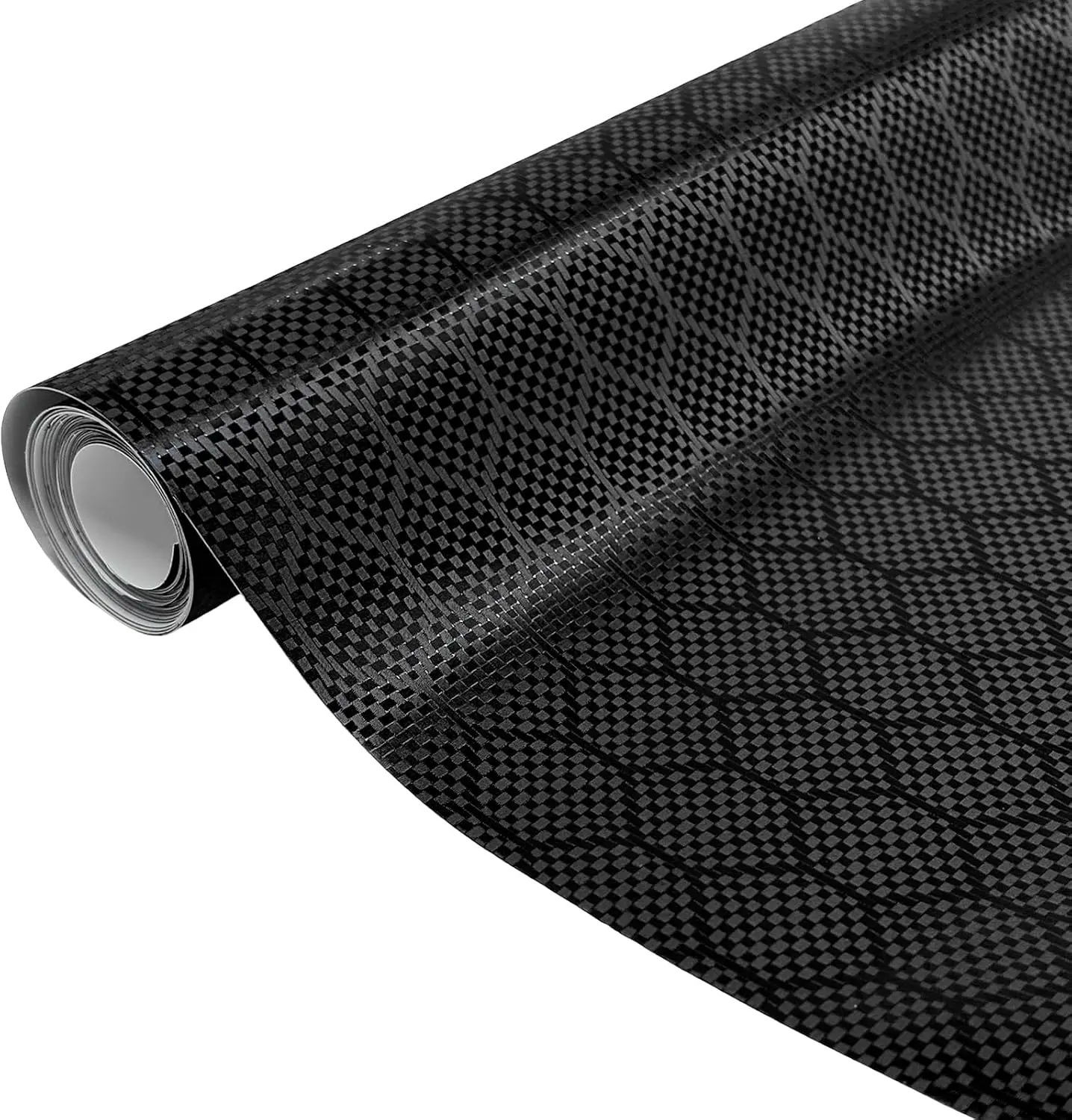 Honeycomb Carbon Fiber Vinyl Wrap, Anti-Wrinkle Hex Pattern Car Film with Air Release Technology, Self-Adhesive DIY Protective Wrap for Auto Exterior & Interior Decoration (Black, 1ft×5ft)