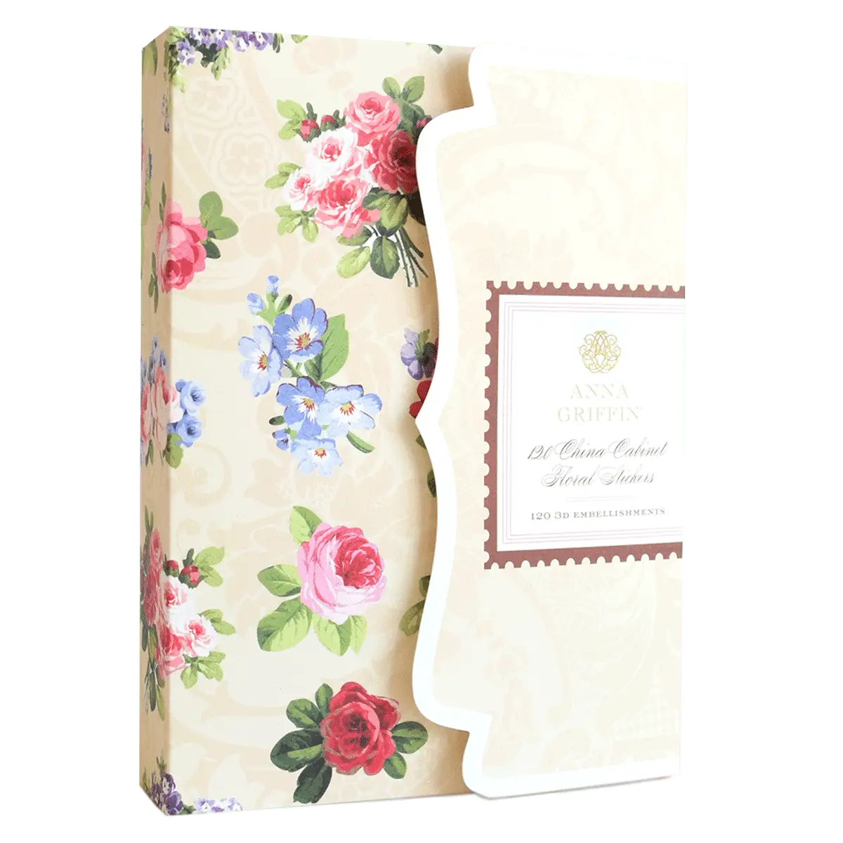 120 China Cabinet Floral Stickers