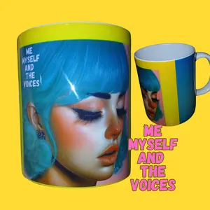 11oz coffee cup Me Myself and the Voices