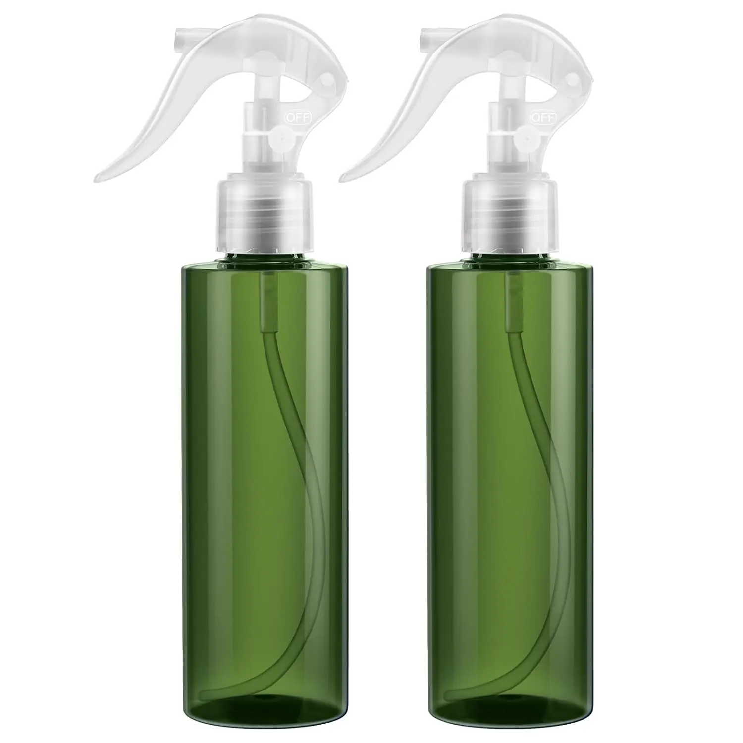 Spray Bottle for Hair - 7oz - MIST, OFF - Easy to Grip and Use One Handed - For Vinegar & Water For a Fruit-Veggie Cleansing Spray, Good Size For Hair, Small Plant - No Leaks, No Drips.