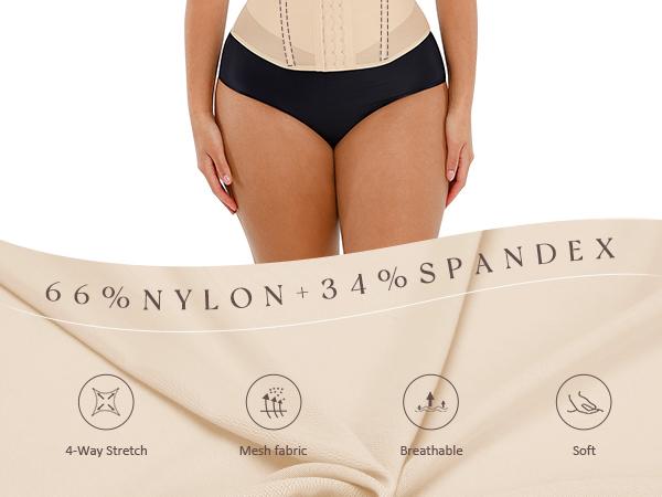 FeelinGirl Waist Trainers for Women Belly Tummy Control Long Torso Mesh Waist Cincher Waist Slimming Belts