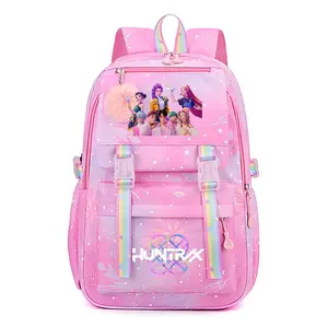 2026 new devil hunter kpop cartoon print backpack backpack lightweight