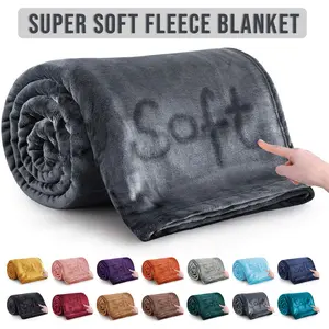 【 Weekly Picks 】Imperial Homeware Luxury Ultra-Soft 400GSM Fleece Blanket Throw Plush Warm & Lightweight Throw for Cozy Nights Available in Queen, Twin and Throw Sizes