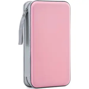 LIOVODE DVD Case, 96 Capacity CD Case Portable CD Holder Storage Hard Plastic DVD Wallet Holder Organizer for Car