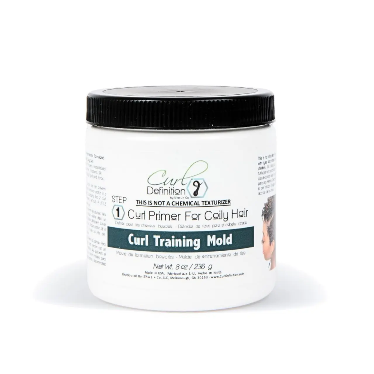 Curl Training Mold, Primer For COILY, Kinky & Tightly Curly Hair, STEP 1