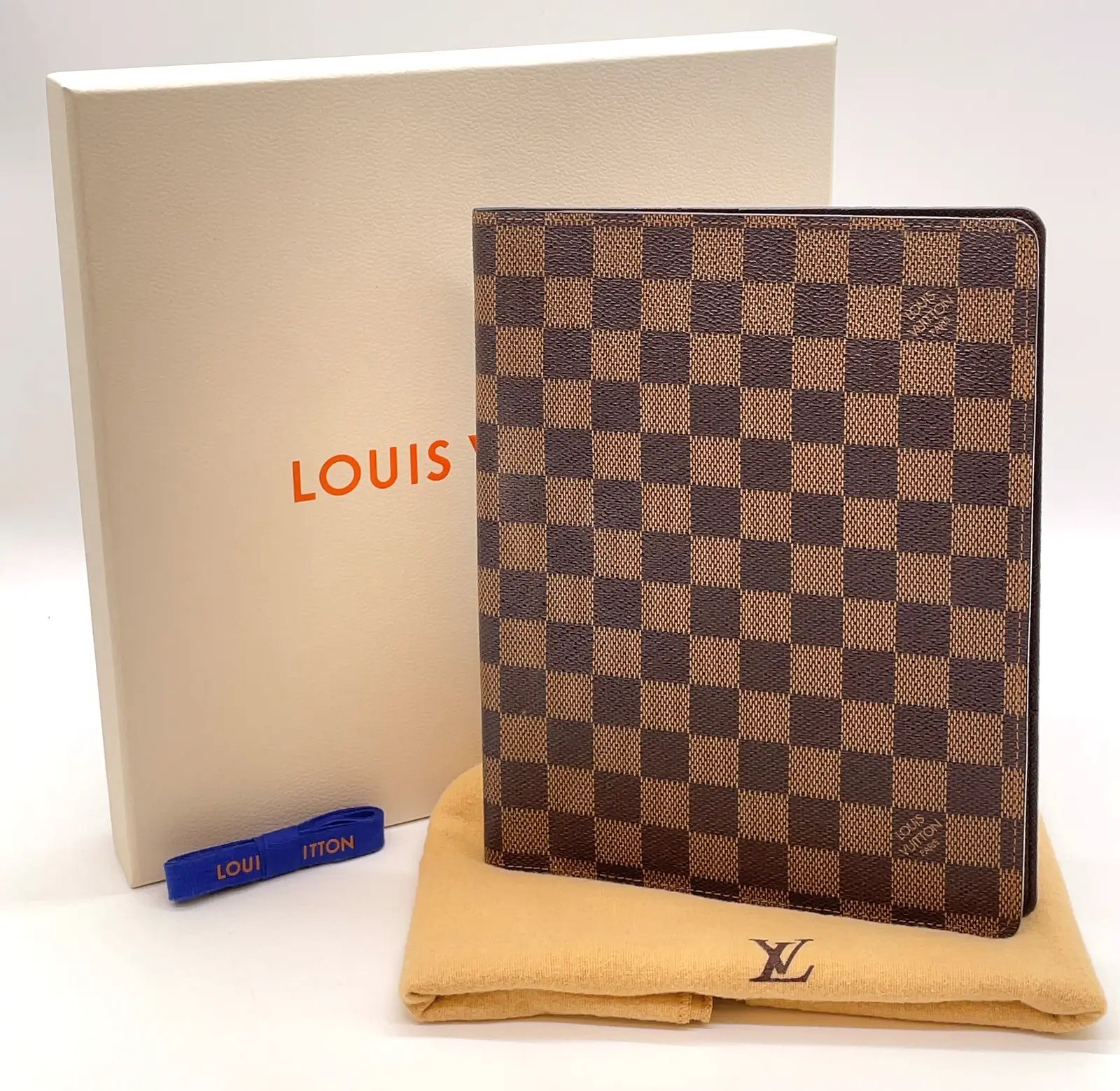 Pre-owned Louis Vuitton Other Other Damier Ebene Agenda Notebook Cover 12020205823/197610