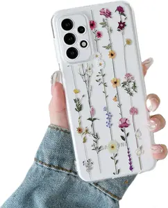 Floral Case for Samsung Galaxy A23 4G/5G,Cute Flower Pattern Case for Girls Women,Flexible Silicone Protective Slim Shockproof Bumper Phone Cover for Samsung Galaxy A23