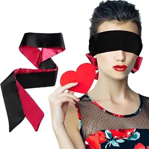 Soft Satin Long Eye Mask, Blocks Out Light, Comfortable Sleeping Blindfold, Adjustable Tie, Perfect for Insomnia, Travel, Meditation, Soothing, Lightweight, Portable Eye Mask