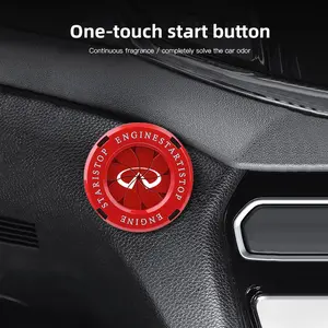 Car One Button Start Protective Cover Ignition Device Decoration For Infiniti QX50 QX60 Q70L QX70 QX55 Q50 FX35 Q30 G37 JX35 G35 Q60 QX80 QX30 ESQ G25 G37 FX37 FX50 EX35 EX25 EX37 Car Interior Decorative
