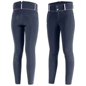 Horze Youth 'Daniela' Navy Silicone Full Seat Breeches