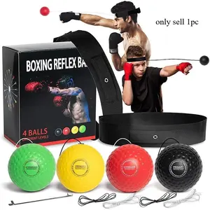 Random Color Boxing Ball, Headband Boxing Reaction Agility Training Speed Ball, Home Use Boxing Reflex Ball, Fitness Equipment, Boxing Speed Trainer