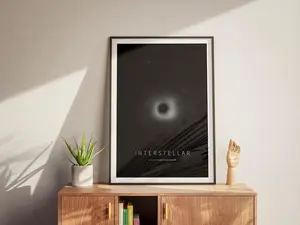 Interstellar Movie Poster, Gift for Movie Lovers, Retro Wall Art Print, Christopher Nolan Movie Poster