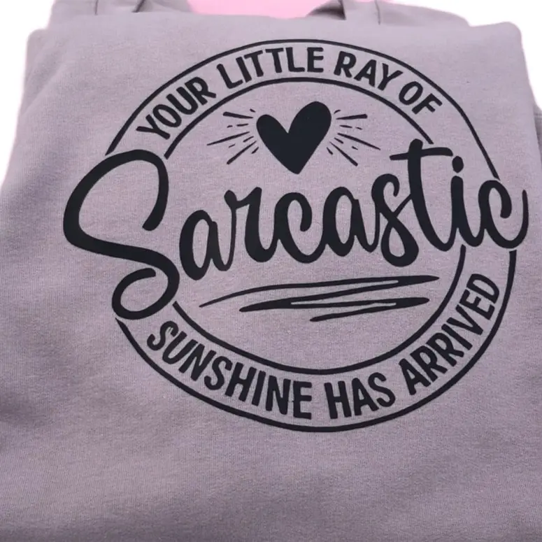 Your Little Ray of Sarcastic Sunshine Has Arrived Sweatshirt in Lilac Color for Comfortable Wear