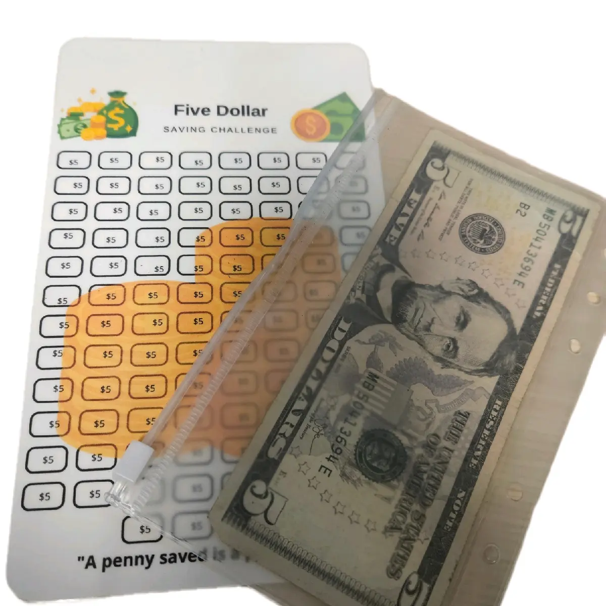 Laminated A5 Saving Challenge Cards Sets