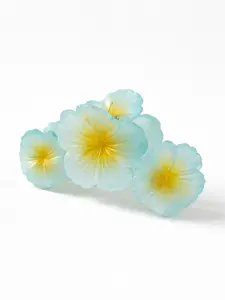 6 Pcs Gradient Triple Tropical Hibiscus Flower Claw Clips, Hair Claws Set, Fashionable Hawaiian Style Hair Clips for Thin and Thick Hair, Perfect for Beach and Parties