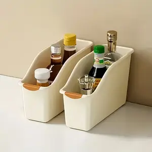 2 Arc Design Storage Boxes, Plastic Organizer, Space-Saving Container, Under Sink Food Cabinet, Kitchen Bathroom Storage