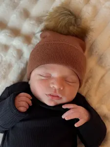 Baby's First Hat®, Sandalwood Fur Pom