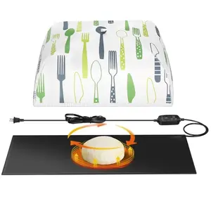 2026 Upgrade Sourdough Heating Mat Dough Proofing Box Fahrenheit, 59°F - 140°F Adjustable Dough Rising Heating Mat, Heated Bread Mat for Sourdough,Bread Warmer Mat with Sourdough Starter Warmer Dome