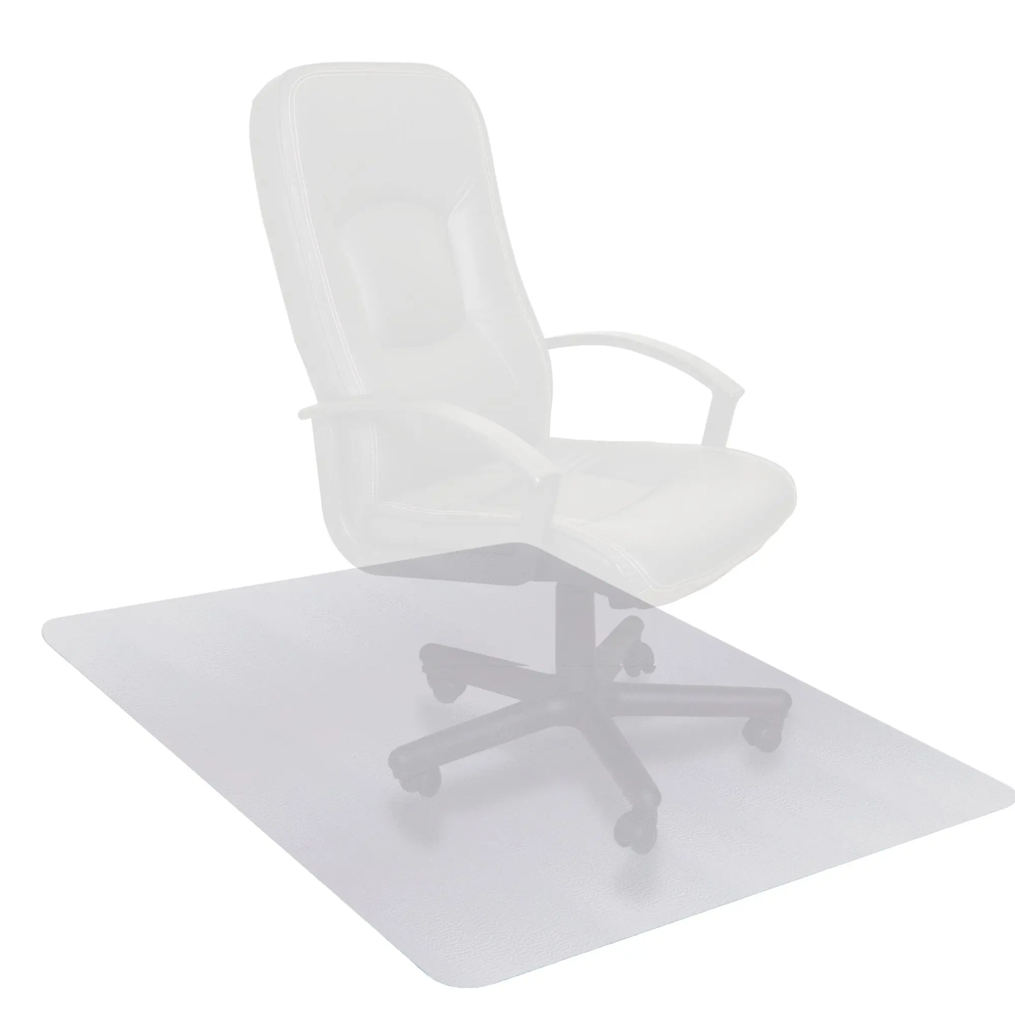 Segawe 60in x 46in 1.5mm Thickness Rectangular PVC Office Chair Floor Mat - Slip-Resistant Hardwood Floor Saver, Anti-Wear Caster Protectant, Cleaning-Friendly Durable Office Accessory, Floor Mats